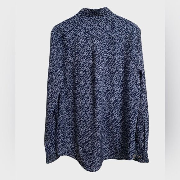 NWT Heritage by Report Collection Floral Printed Button-Down Shirt Men's XL Blue - Picture 8 of 15